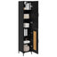 Highboard Sort eg 34,5 x 34 x 180 cm Konstrueret træ