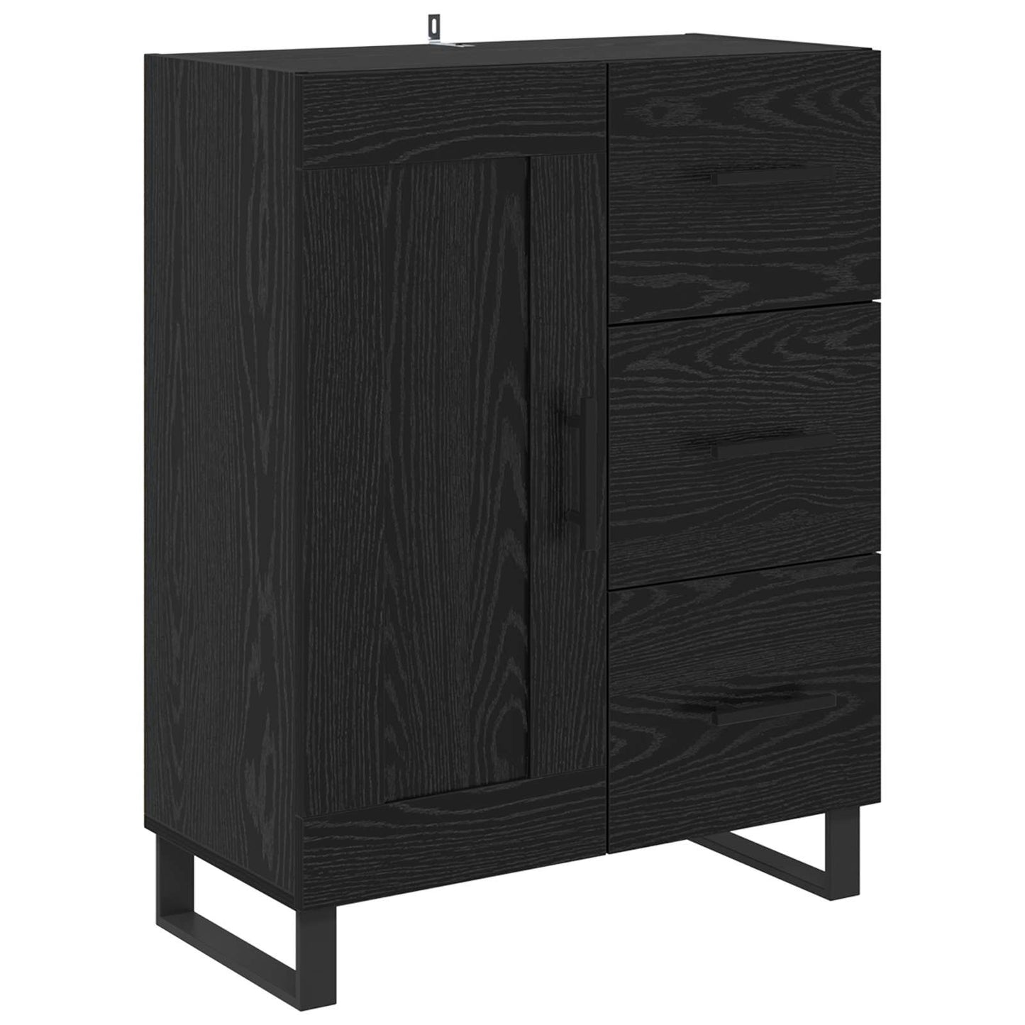 Highboard 2 stk. Sort eg 69,5 x 34 x 180 cm Konstrueret træ