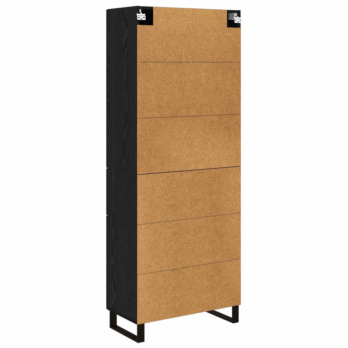 Highboard 2 stk. Sort eg 69,5 x 34 x 180 cm Konstrueret træ