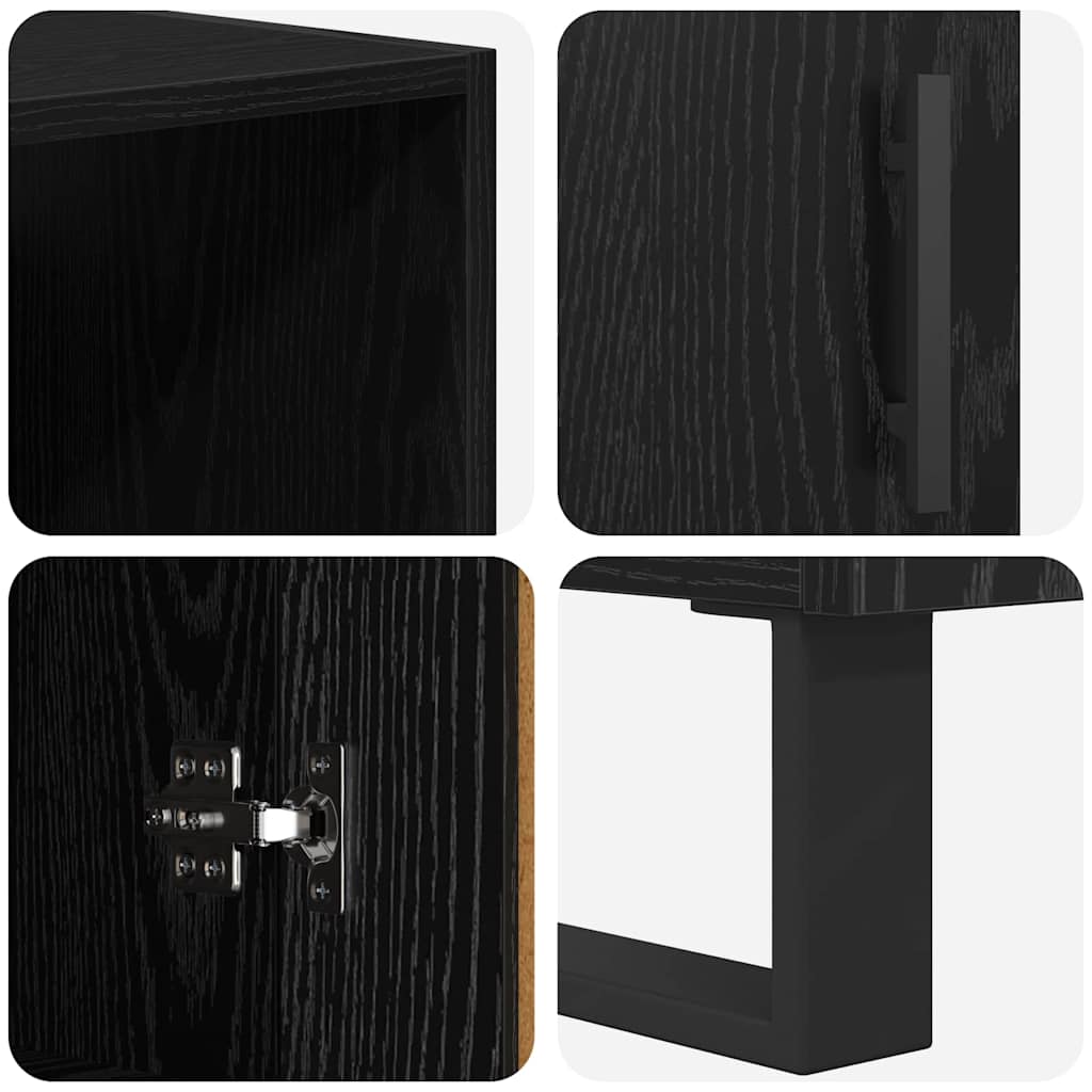 Highboard 2 stk. Sort eg 69,5 x 34 x 180 cm