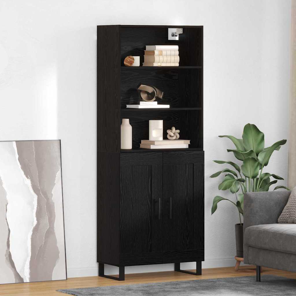 Highboard 2 stk. Sort eg 69,5 x 34 x 180 cm