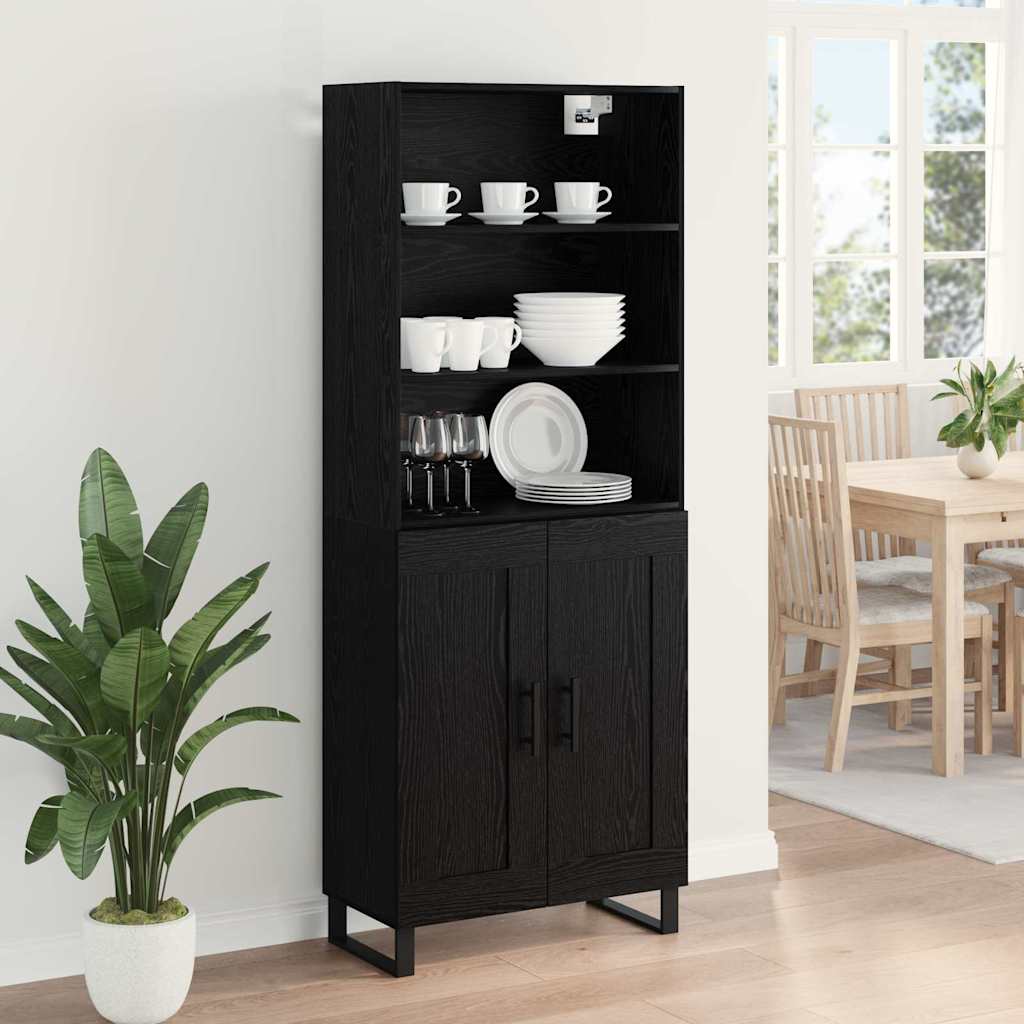 Highboard 2 stk. Sort eg 69,5 x 34 x 180 cm