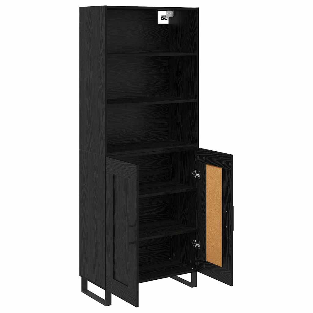 Highboard 2 stk. Sort eg 69,5 x 34 x 180 cm