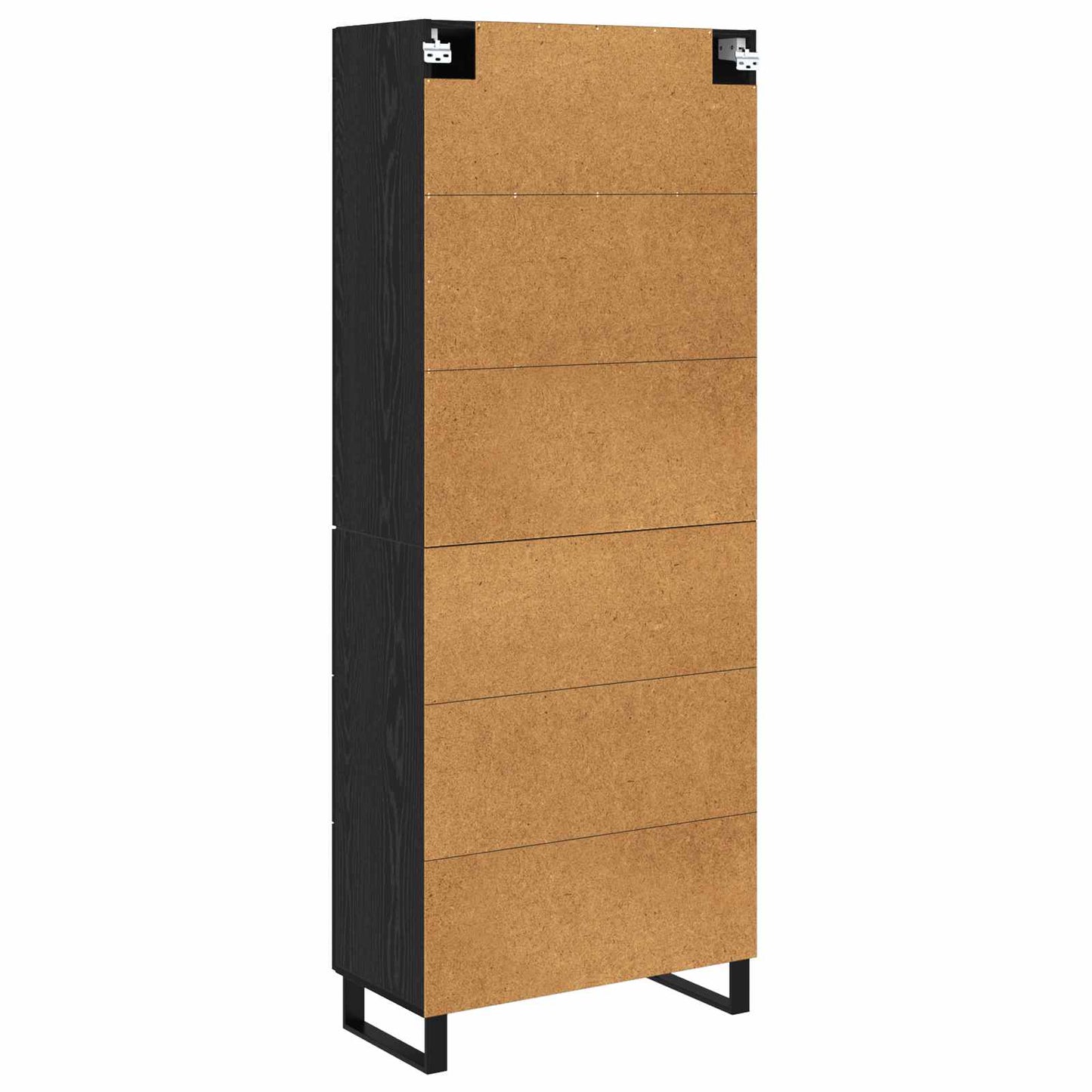Highboard 2 stk. Sort eg 69,5 x 34 x 180 cm Konstrueret træ
