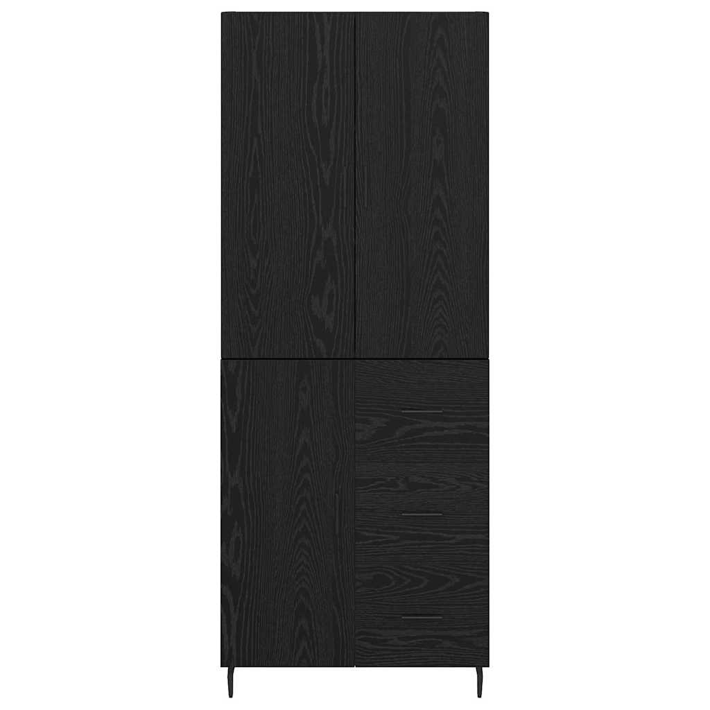 Highboard 2 stk. Sort eg 69,5 x 34 x 180 cm Konstrueret træ
