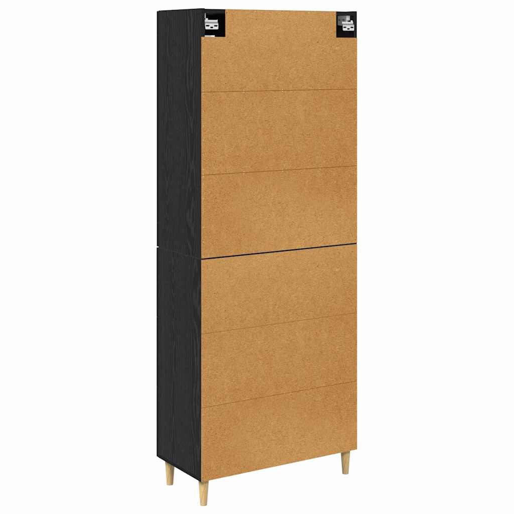 Highboard Sort eg 34,5 x 34 x 180 cm Konstrueret træ