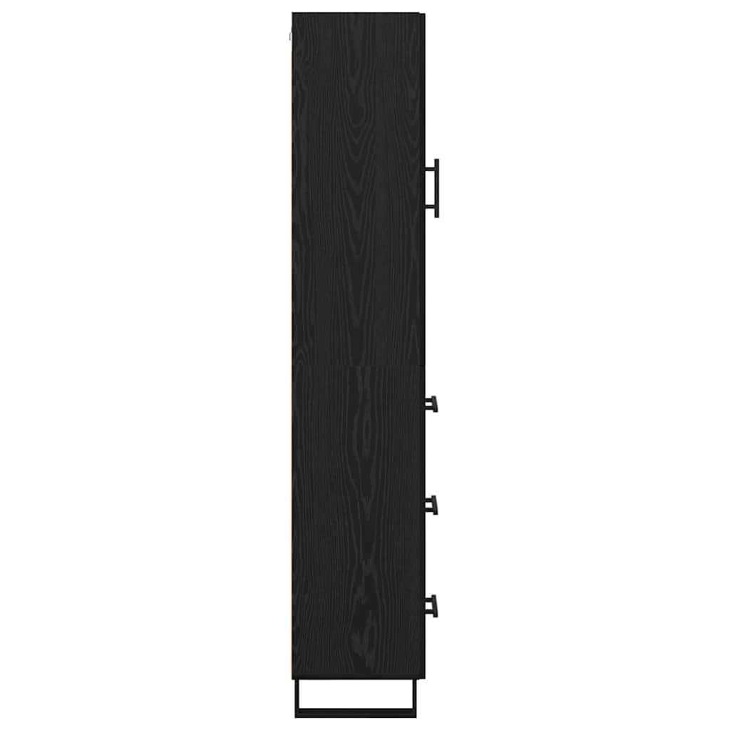 Highboard Sort eg 34,5 x 34 x 180 cm Konstrueret træ