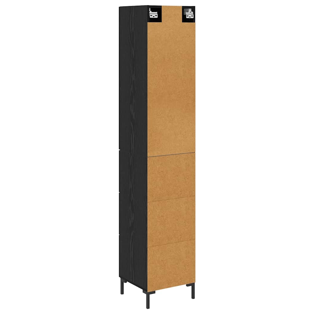 Highboard Sort eg 34,5 x 34 x 180 cm Konstrueret træ