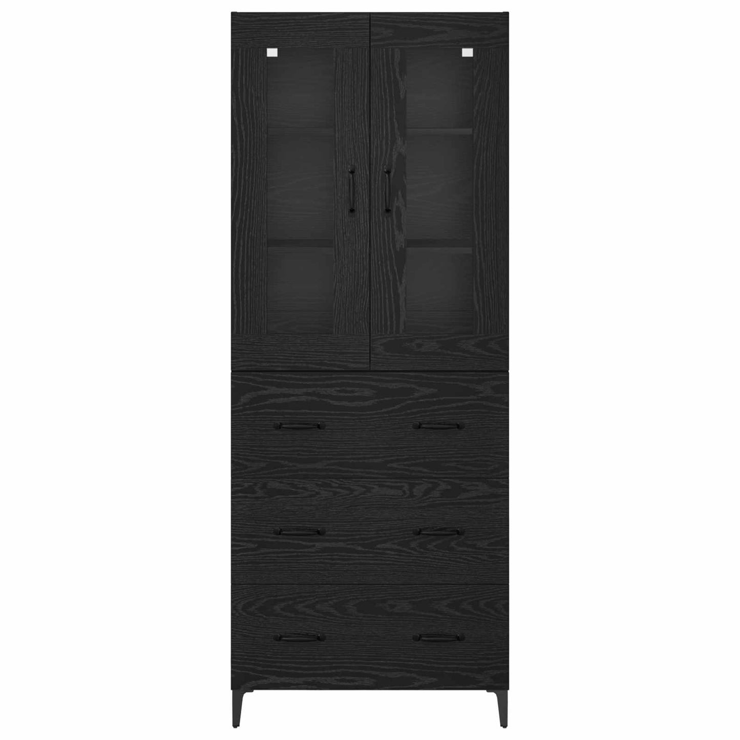 Highboard Sort eg 69,5 x 34 x 180 cm Konstrueret træ