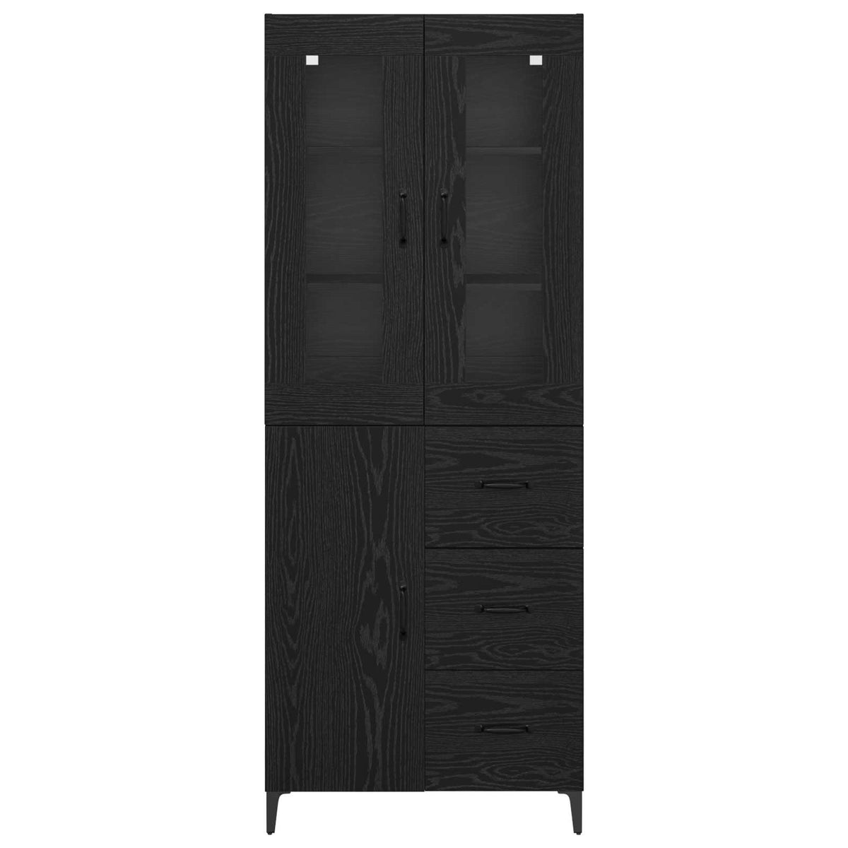 Highboard Sort eg 69,5 x 34 x 180 cm Konstrueret træ