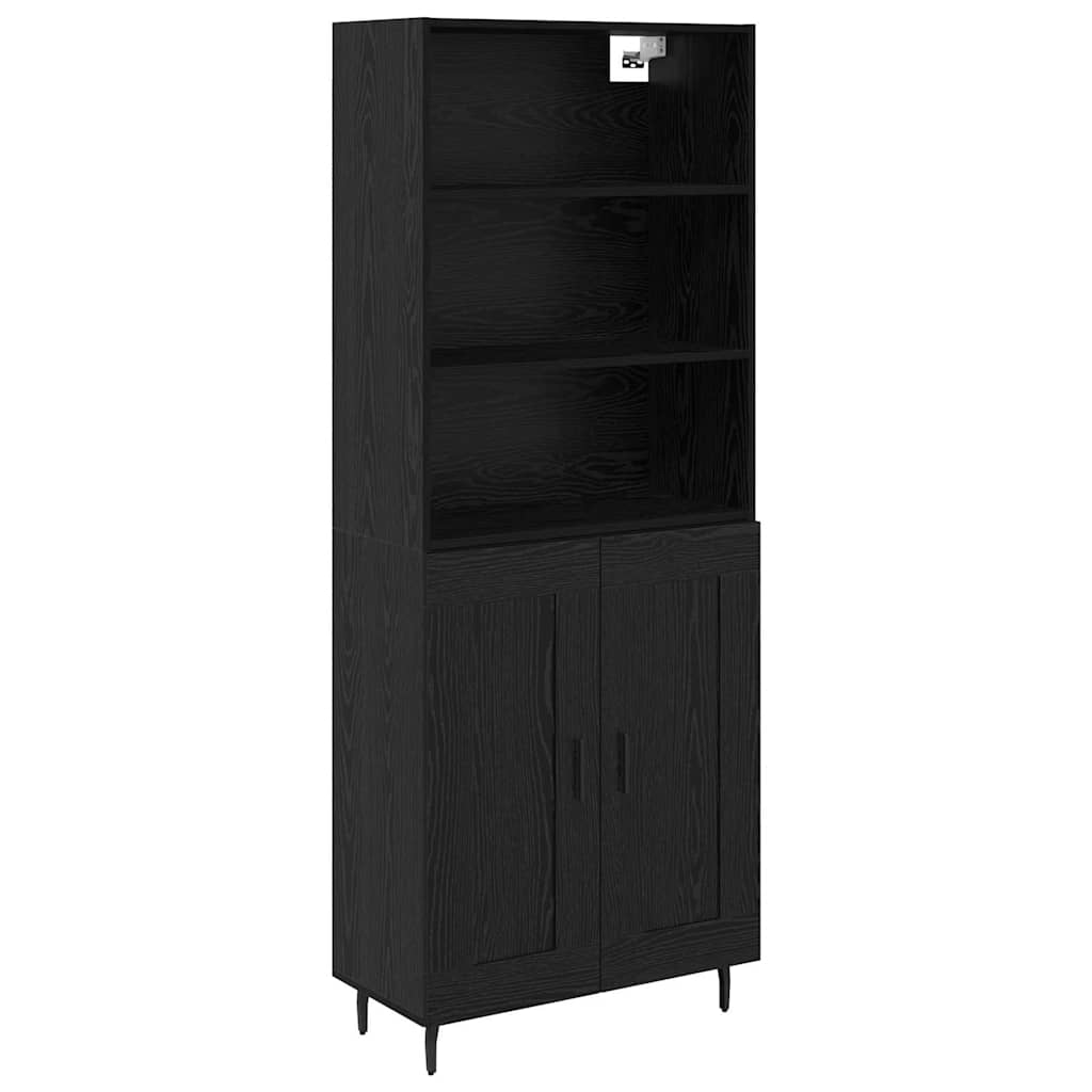 Highboard 2 stk. Sort eg 69,5 x 34 x 180 cm Konstrueret træ