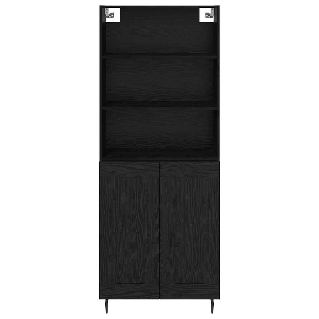 Highboard 2 stk. Sort eg 69,5 x 34 x 180 cm Konstrueret træ
