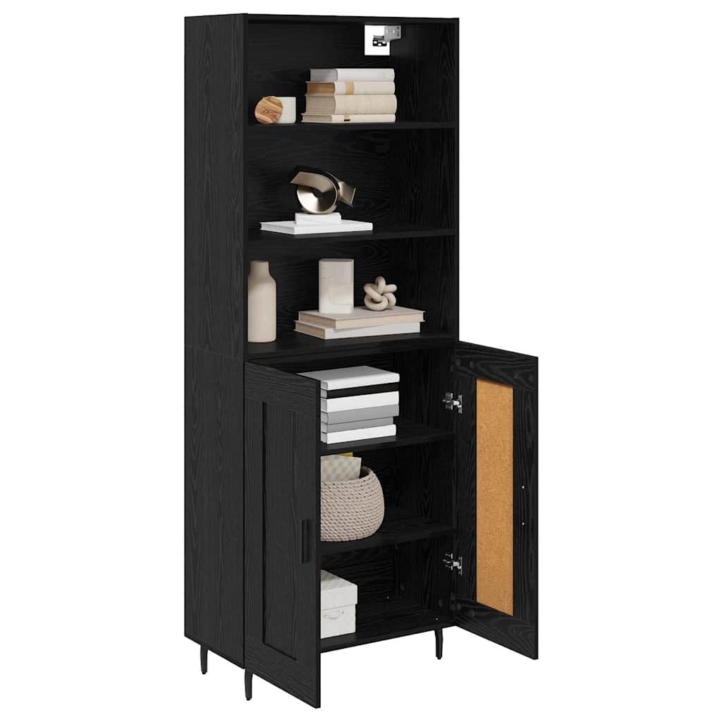 Highboard 2 stk. Sort eg 69,5 x 34 x 180 cm Konstrueret træ