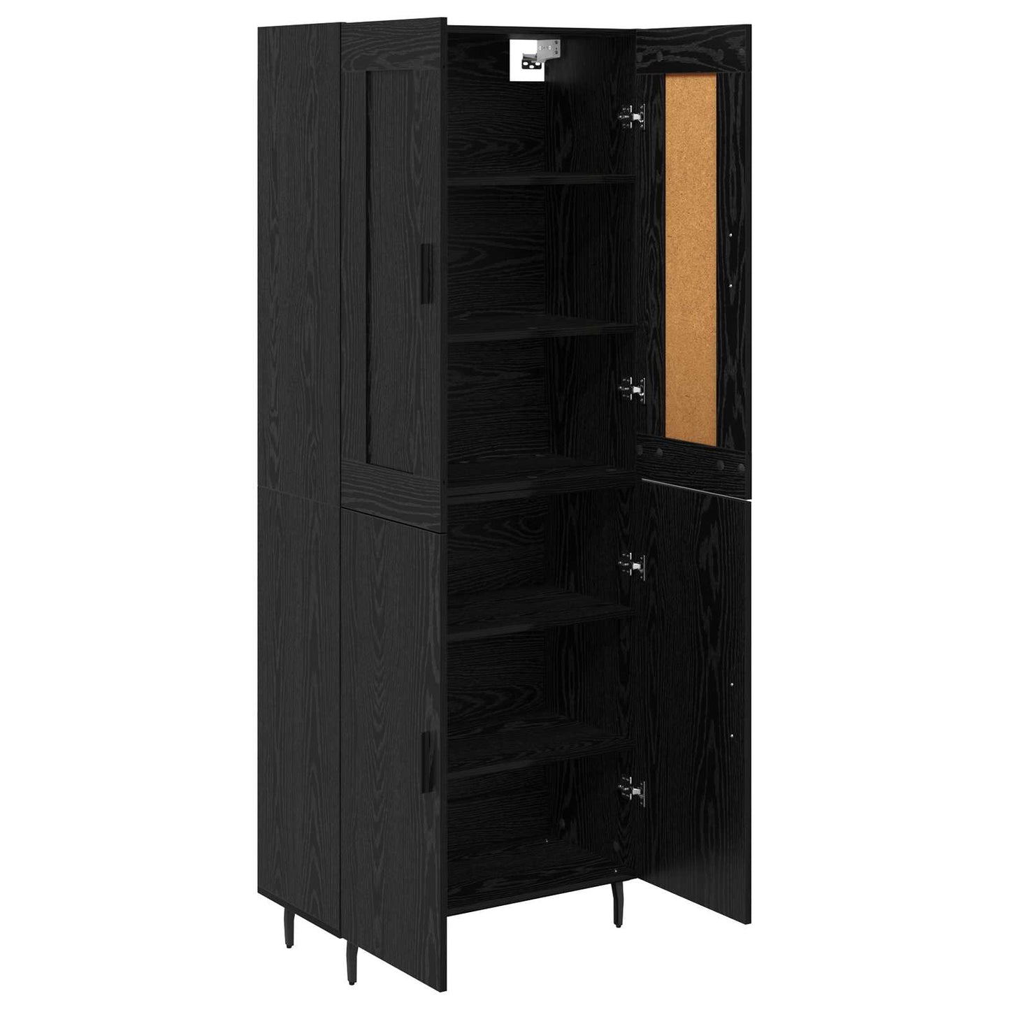 Highboard 2 stk. Sort eg 69,5 x 34 x 180 cm Konstrueret træ