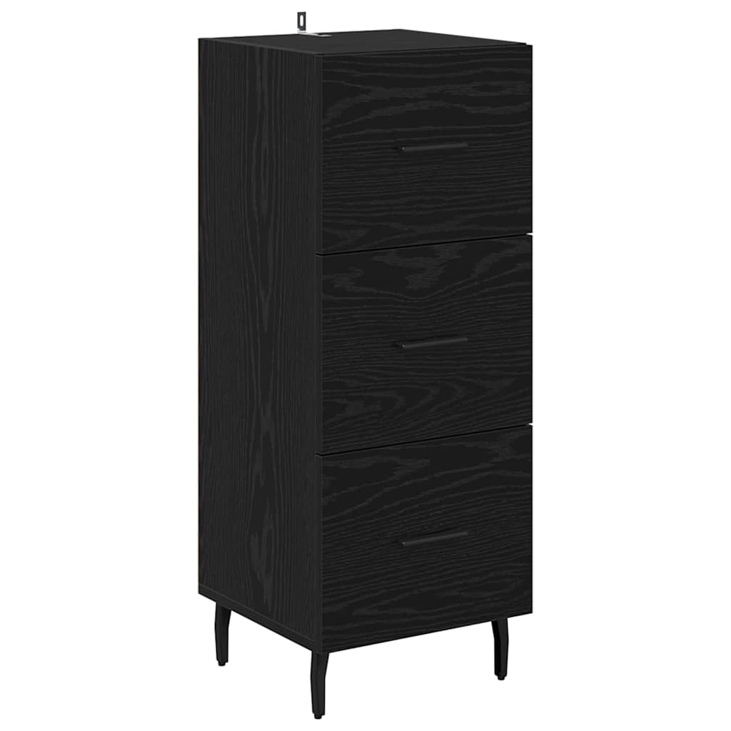 Highboard Sort eg 34,5 x 34 x 180 cm Konstrueret træ