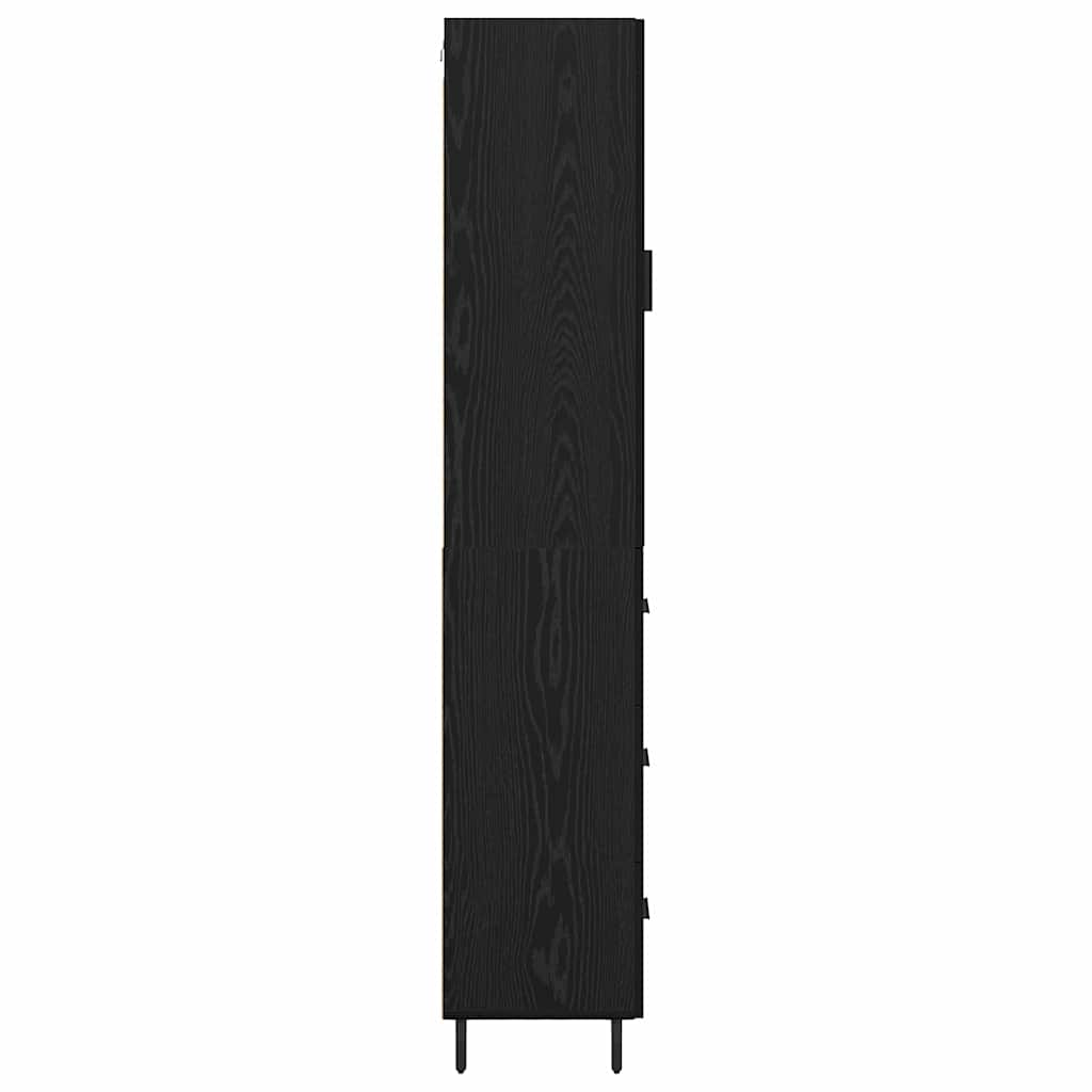 Highboard Sort eg 34,5 x 34 x 180 cm Konstrueret træ