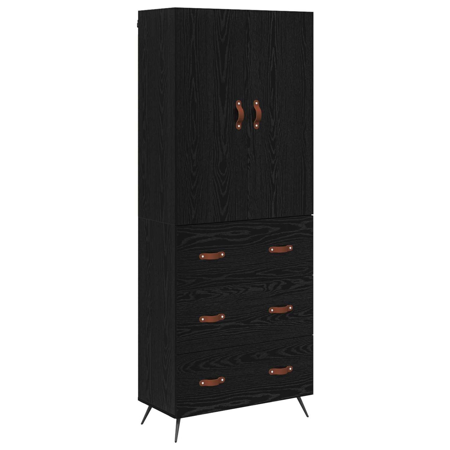 Highboard Sort eg 69,5 x 34 x 180 cm Konstrueret træ