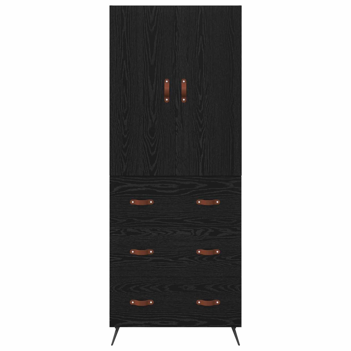 Highboard Sort eg 69,5 x 34 x 180 cm Konstrueret træ