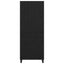 Highboard 2 stk. Sort eg 69,5 x 34 x 180 cm Ingeniørtræ og glas