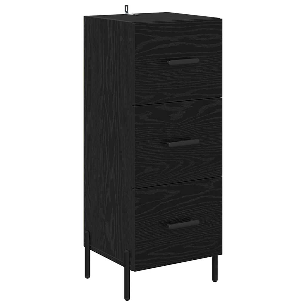Highboard Sort eg 34,5 x 34 x 180 cm Konstrueret træ