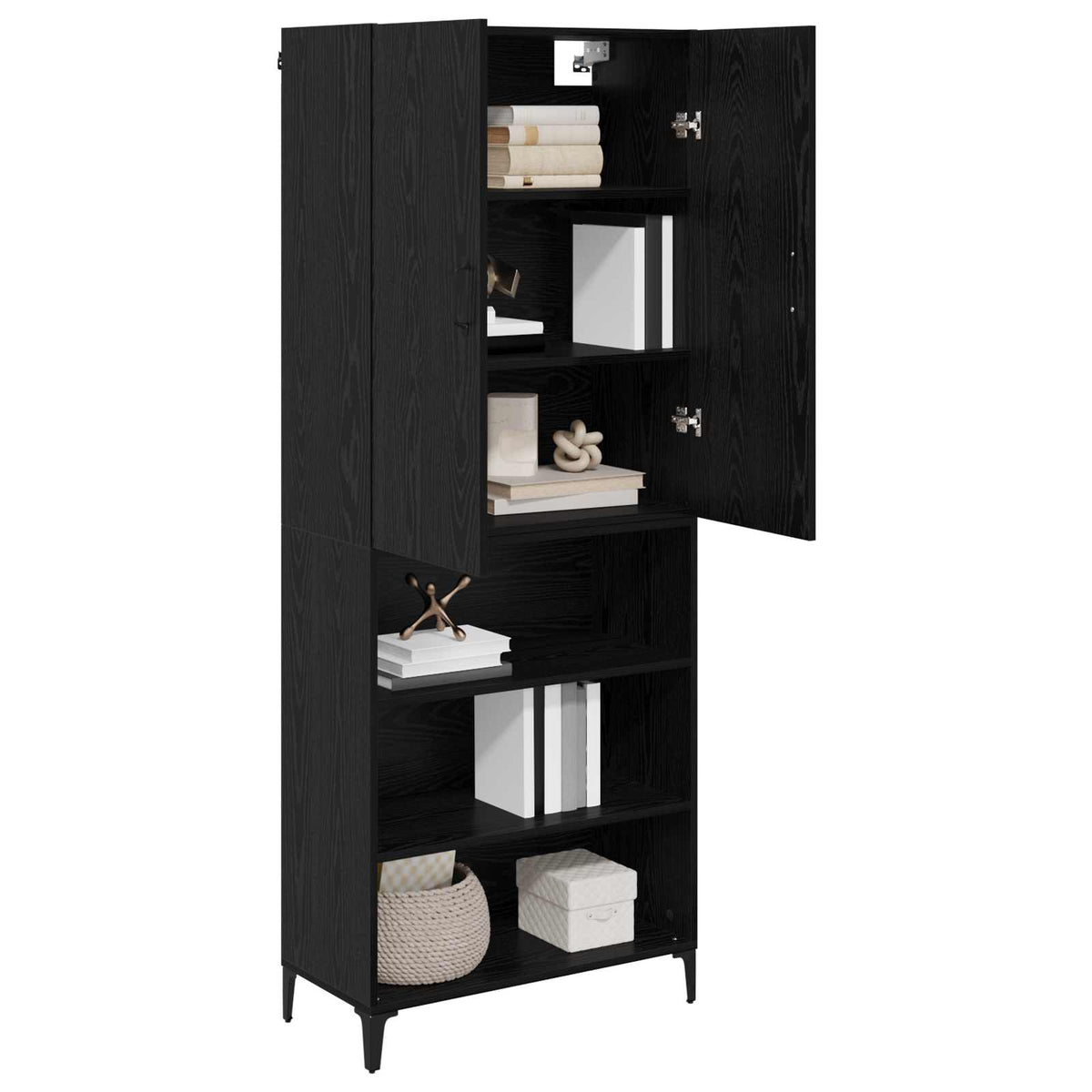 Highboard Sort eg 69,5 x 34 x 180 cm Konstrueret træ