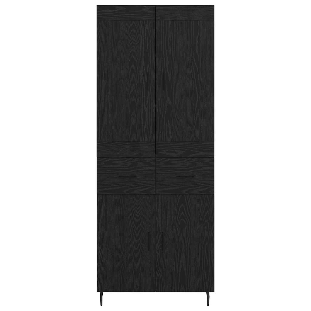 Highboard 2 stk. Sort eg 69,5 x 34 x 180 cm Konstrueret træ