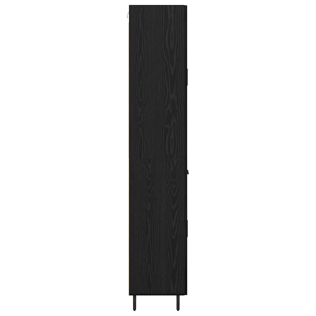 Highboard 2 stk. Sort eg 69,5 x 34 x 180 cm Konstrueret træ