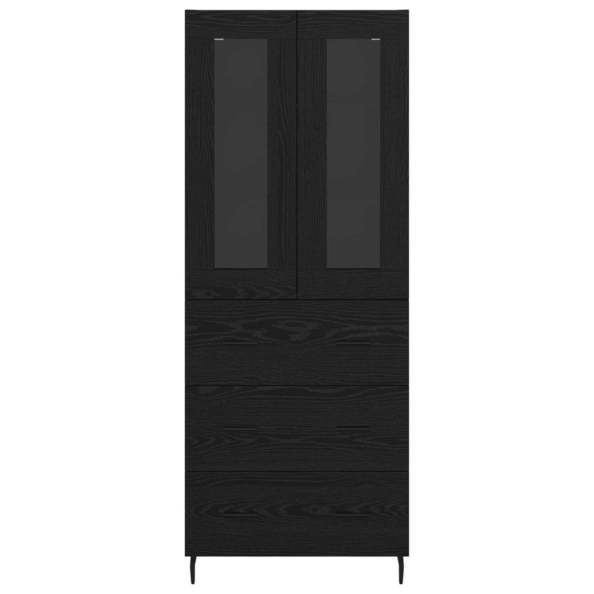 Highboard 2 stk. Sort eg 69,5 x 34 x 180 cm Konstrueret træ