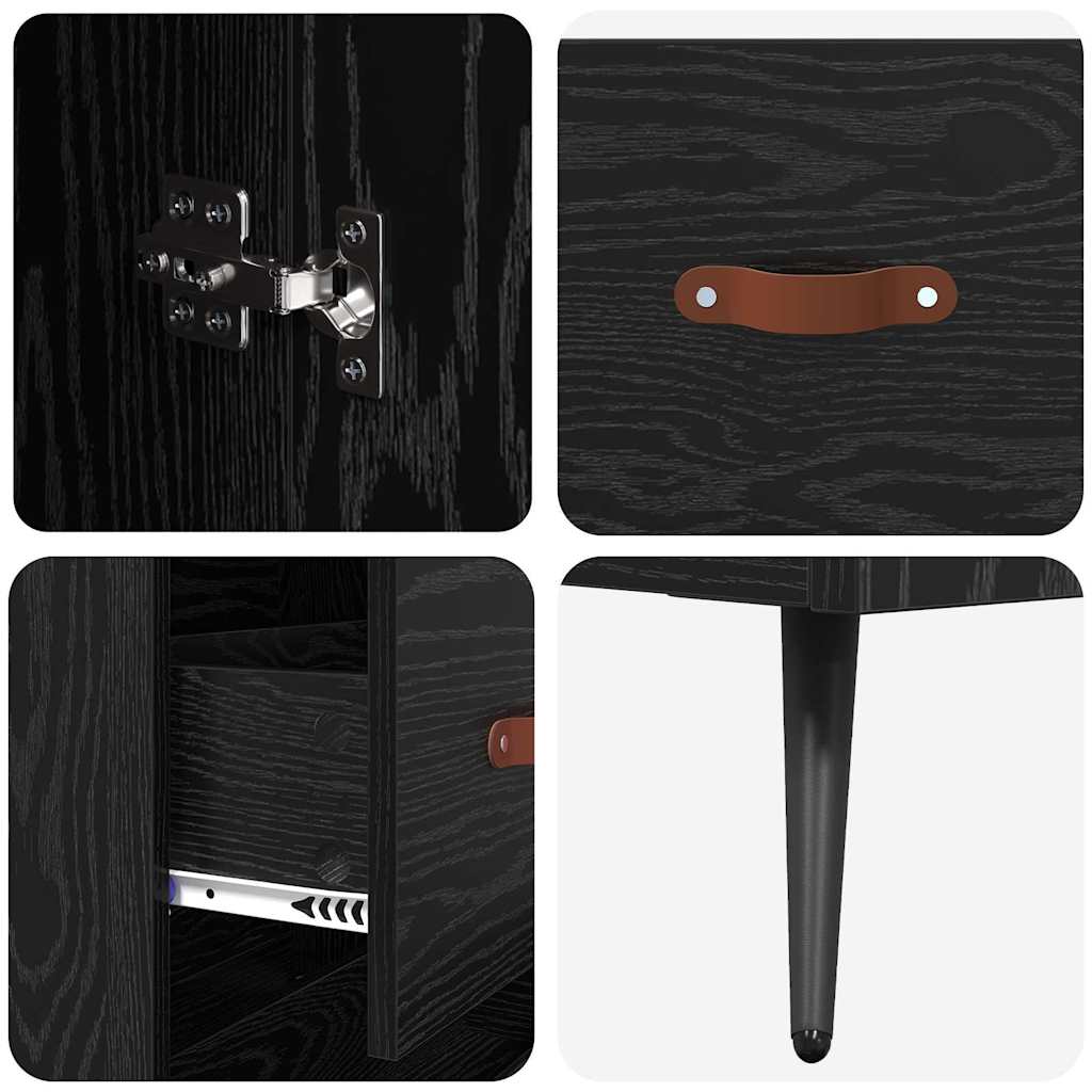 Highboard Sort eg 69,5 x 34 x 180 cm Konstrueret træ