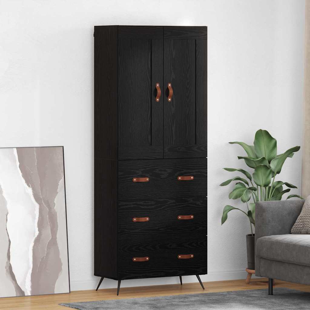 Highboard Sort eg 69,5 x 34 x 180 cm Konstrueret træ