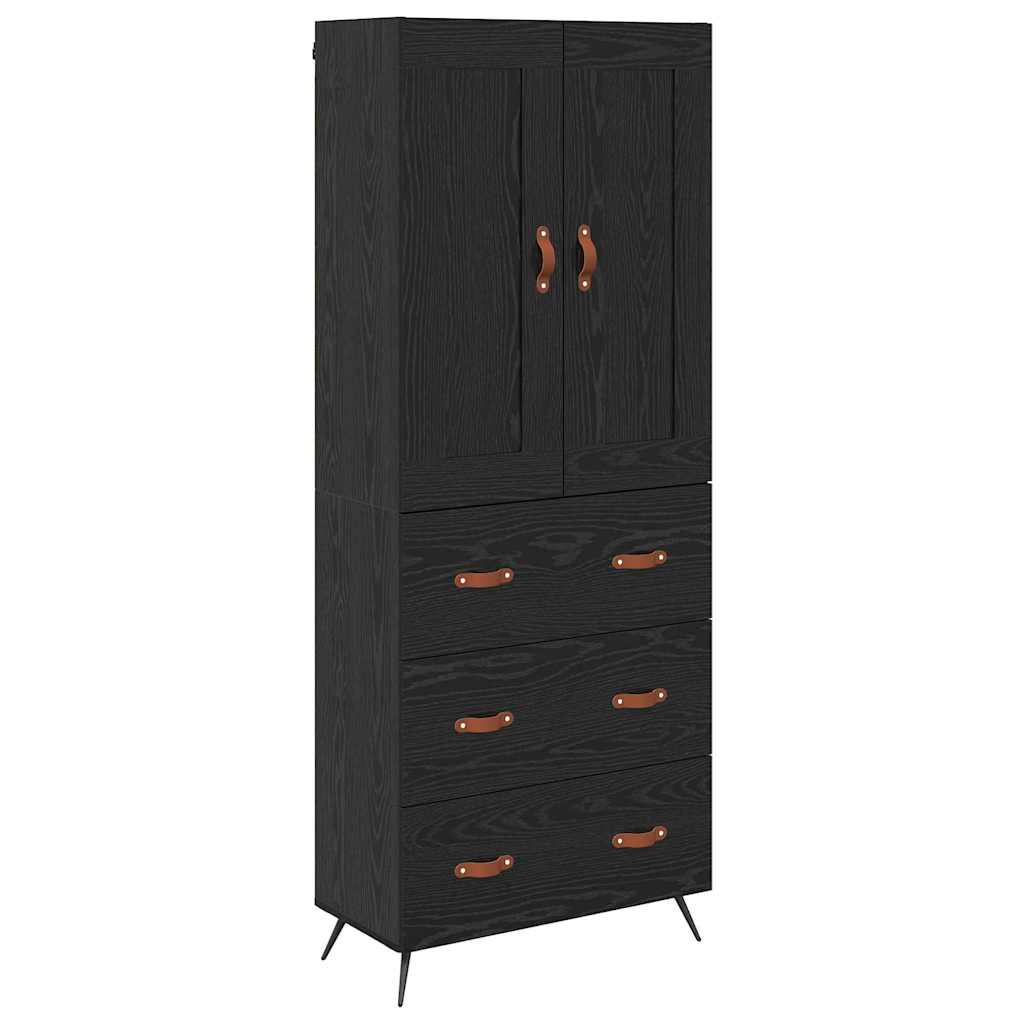 Highboard Sort eg 69,5 x 34 x 180 cm Konstrueret træ