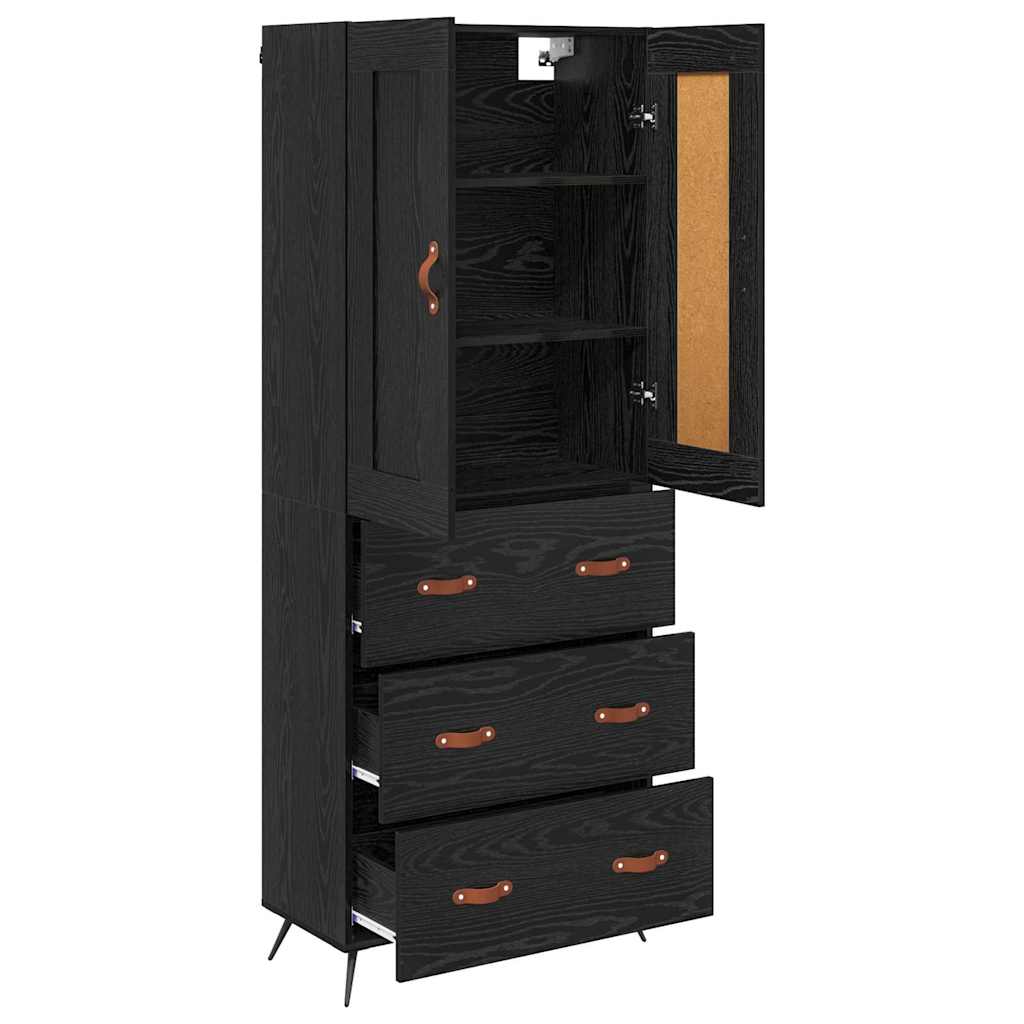 Highboard Sort eg 69,5 x 34 x 180 cm Konstrueret træ