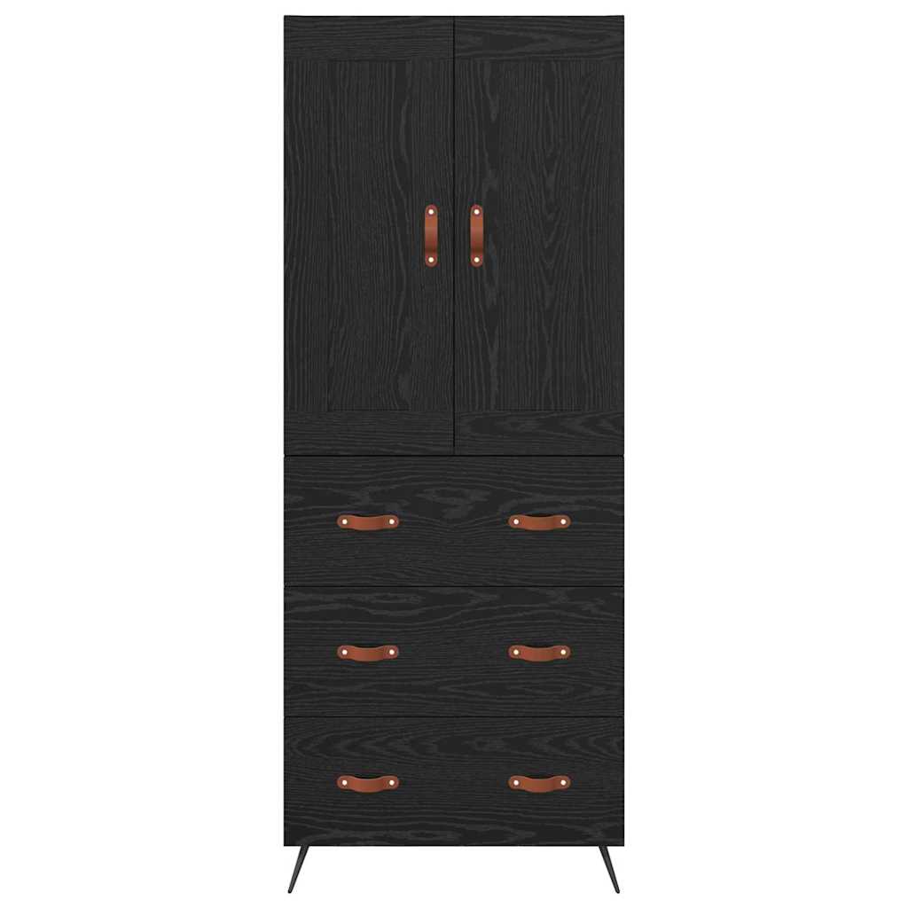 Highboard Sort eg 69,5 x 34 x 180 cm Konstrueret træ