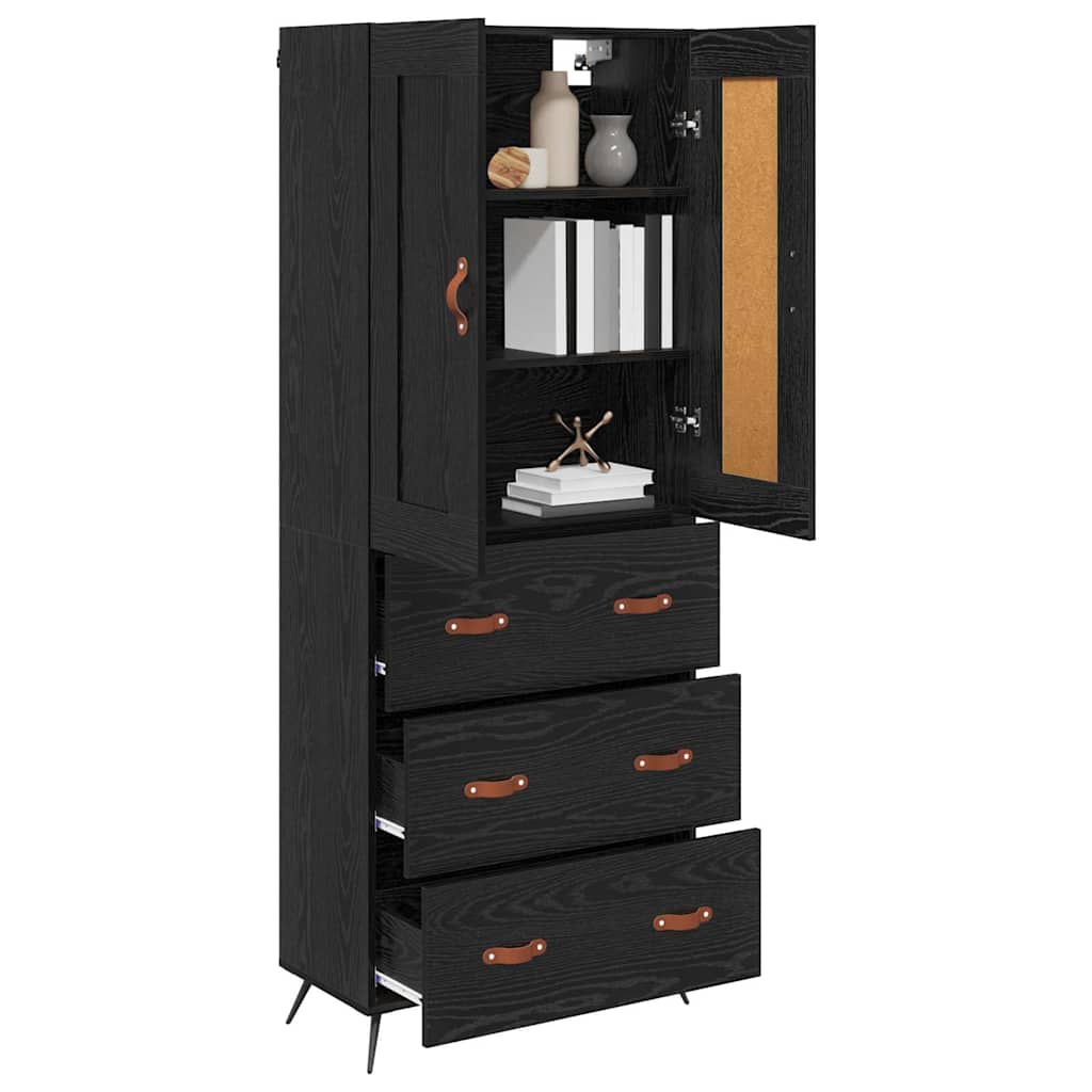 Highboard Sort eg 69,5 x 34 x 180 cm Konstrueret træ