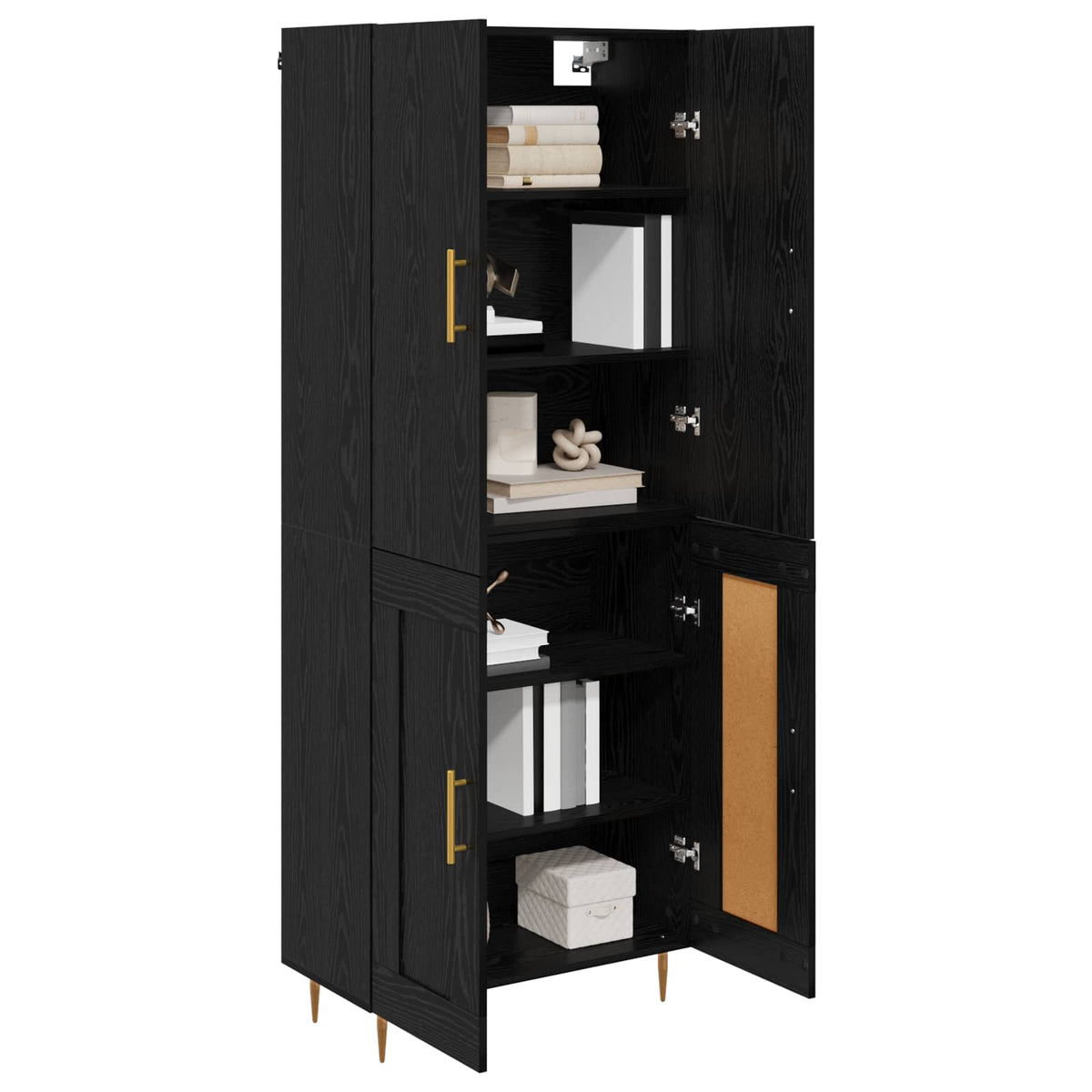 Highboard Sort eg 69,5 x 34 x 180 cm Konstrueret træ
