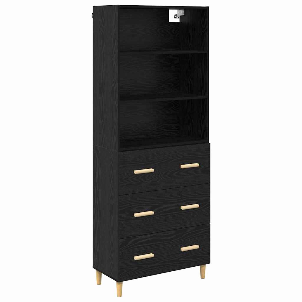 Highboard Sort eg 69,5 x 32,5 x 180 cm Konstrueret træ