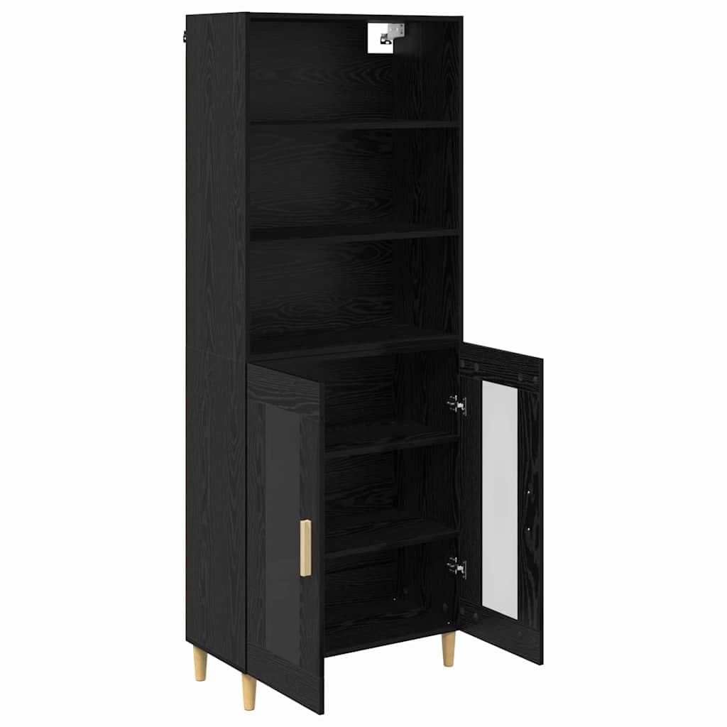 Highboard Sort eg 69,5 x 32,5 x 180 cm Konstrueret træ