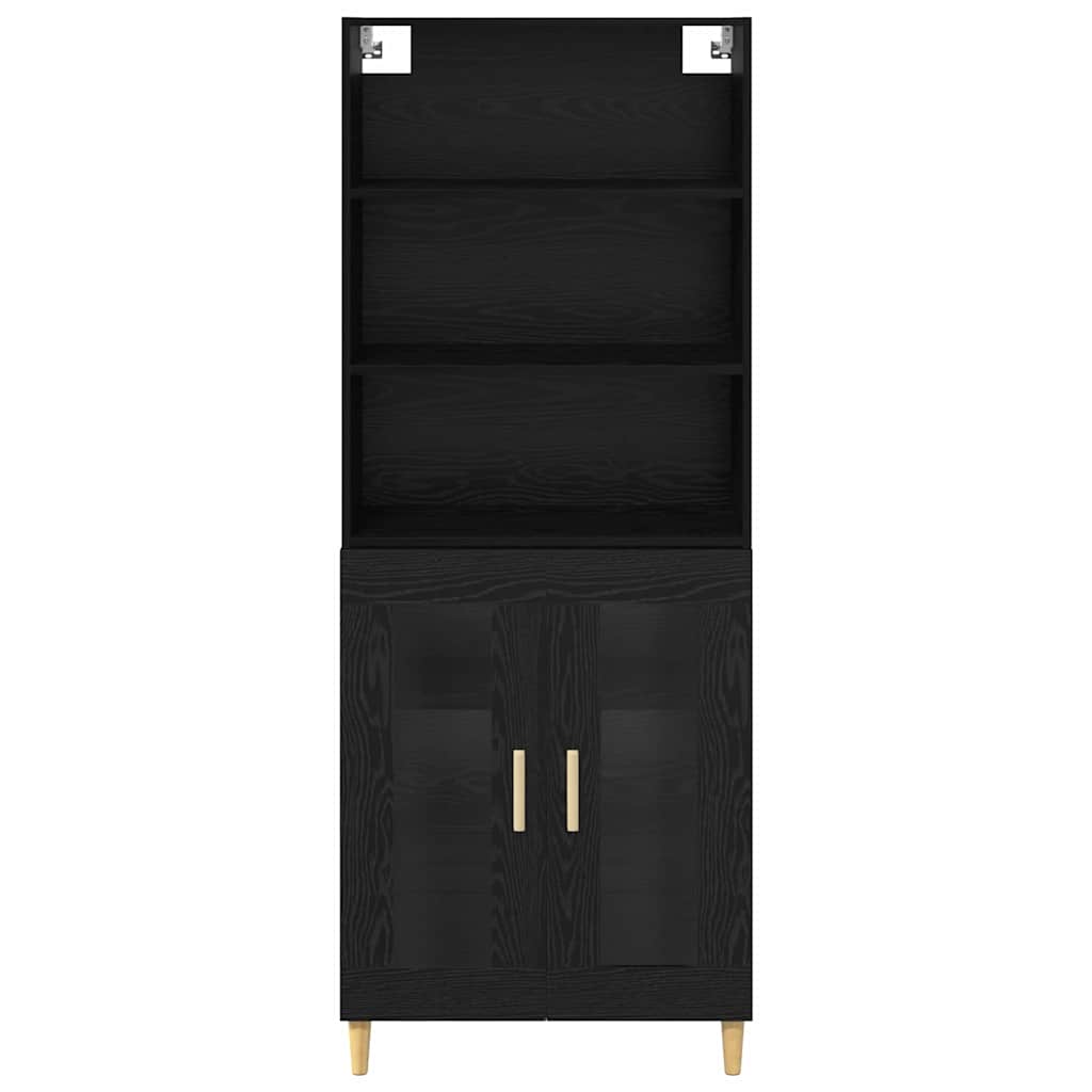Highboard Sort eg 69,5 x 32,5 x 180 cm Konstrueret træ