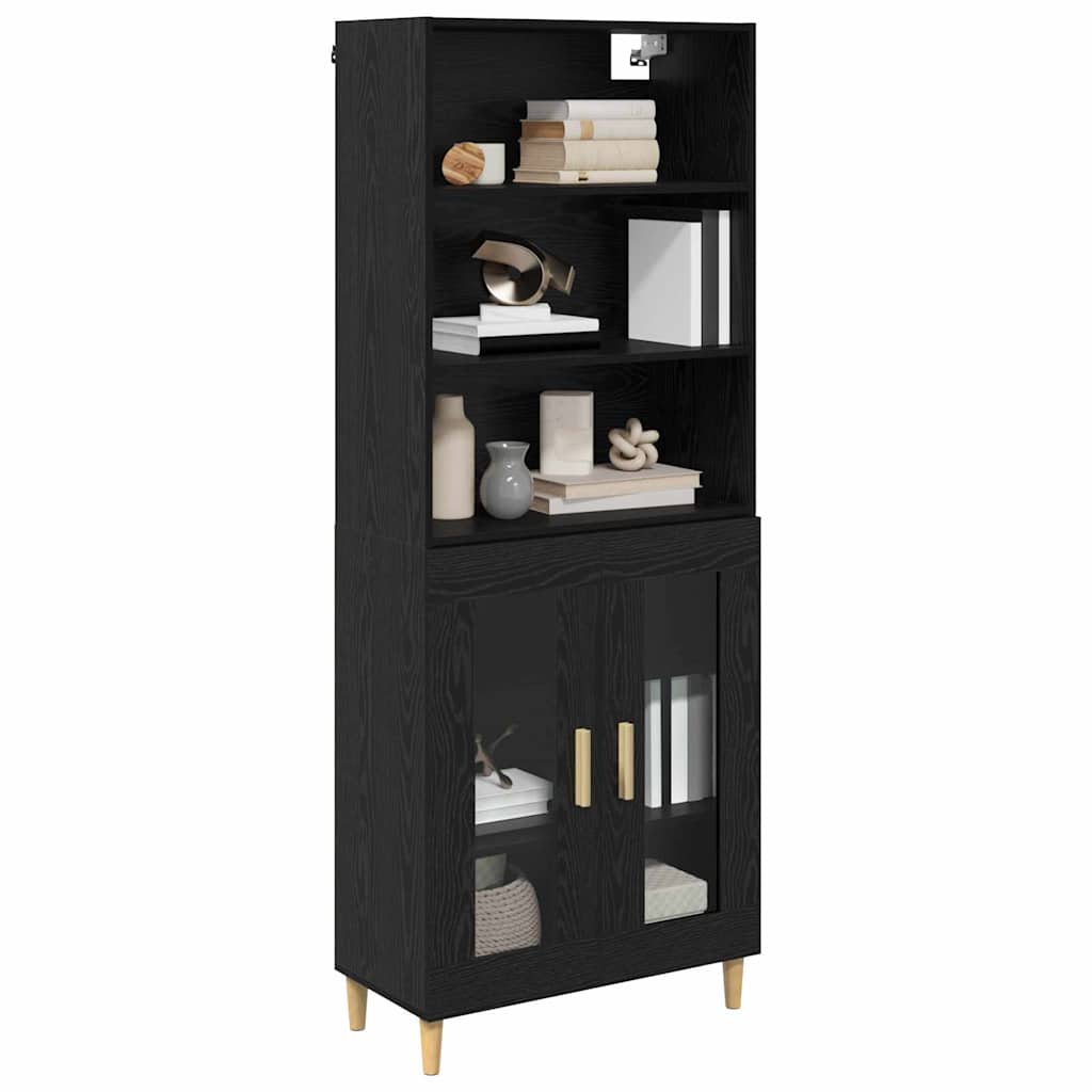 Highboard Sort eg 69,5 x 32,5 x 180 cm Konstrueret træ