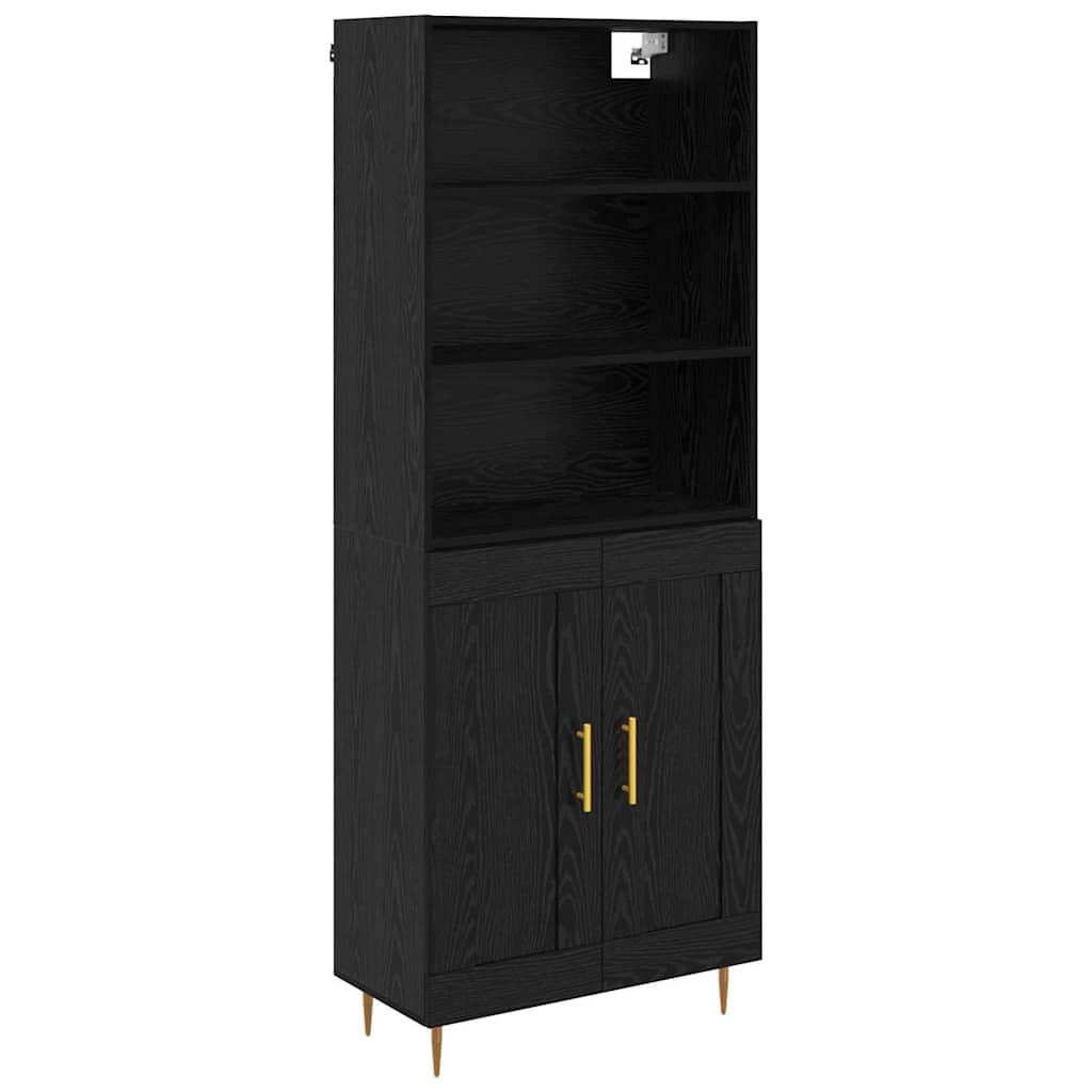 Highboard Sort eg 69,5 x 34 x 180 cm Konstrueret træ