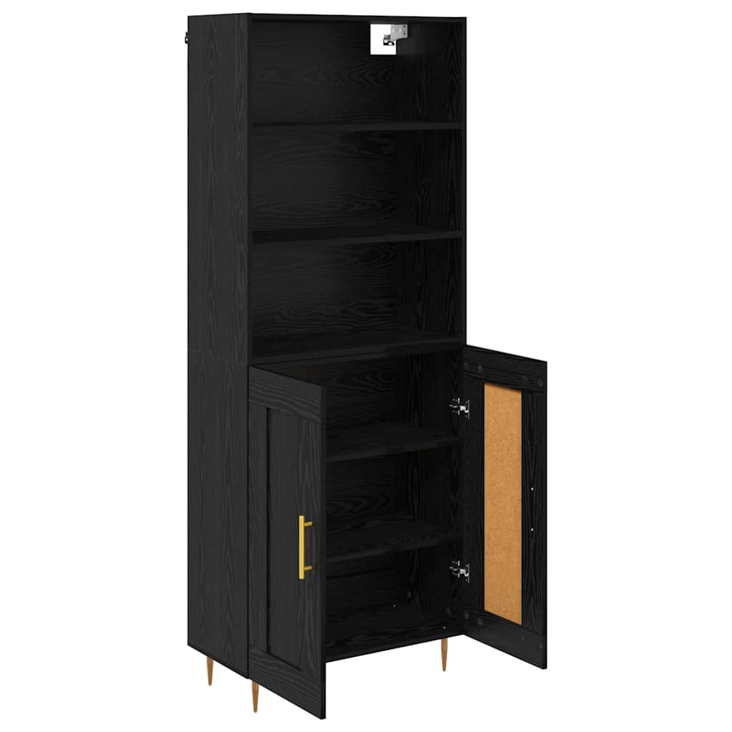 Highboard Sort eg 69,5 x 34 x 180 cm Konstrueret træ