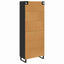 Highboard 2 stk. Sort eg 69,5 x 34 x 180 cm Ingeniørtræ og glas