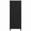 Highboard 2 stk. Sort eg 69,5 x 34 x 180 cm Ingeniørtræ og glas