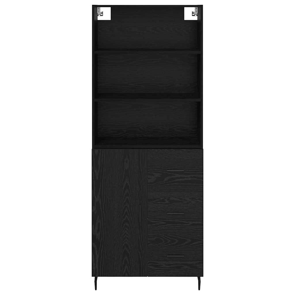 Highboard 2 stk. Sort eg 69,5 x 34 x 180 cm Konstrueret træ