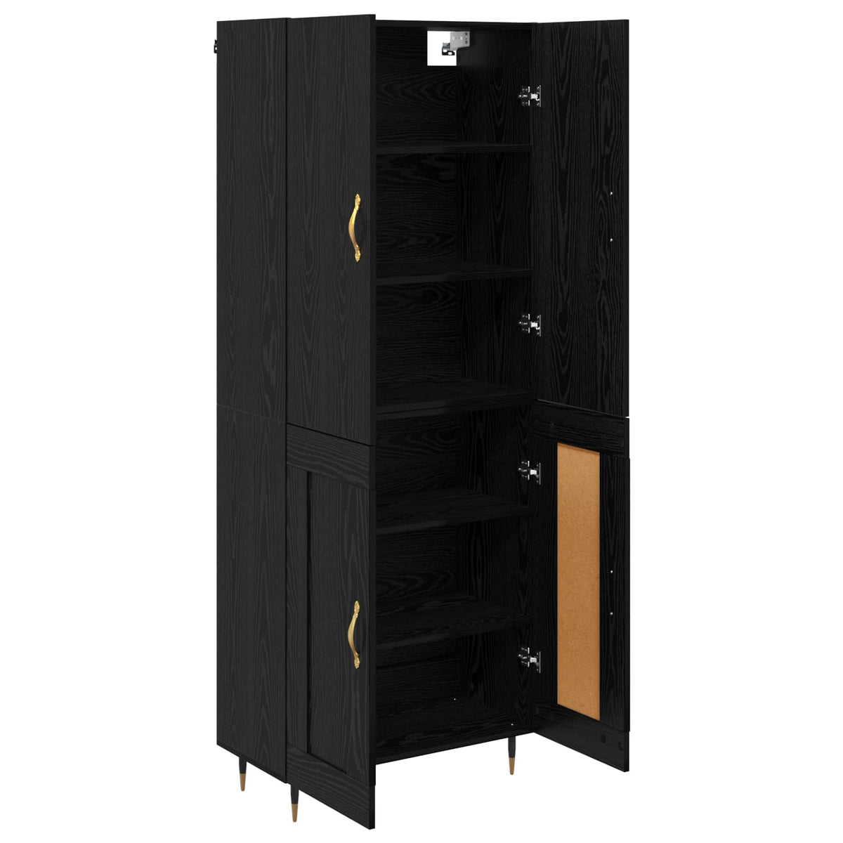 Highboard Sort eg 69,5 x 34 x 180 cm Konstrueret træ