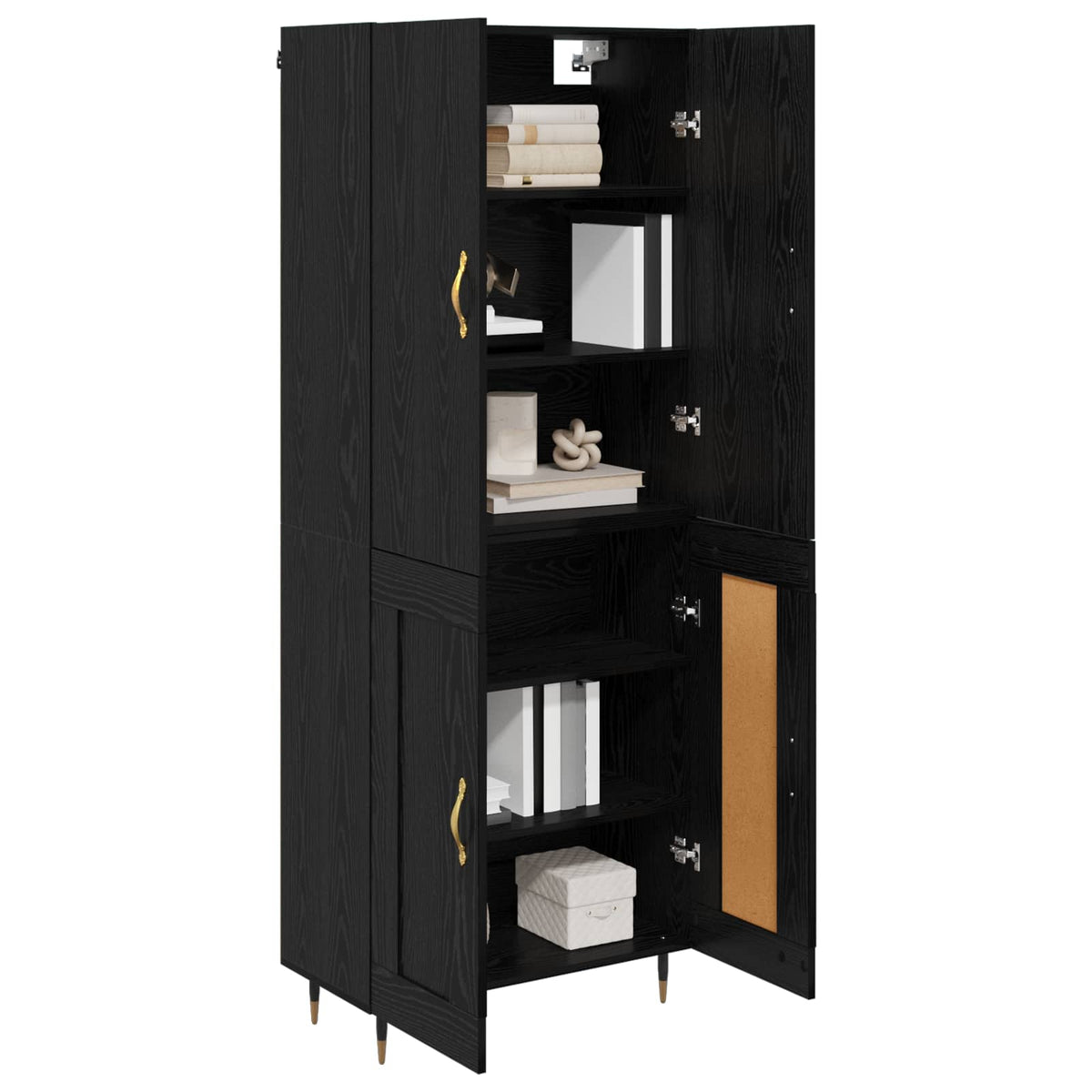 Highboard Sort eg 69,5 x 34 x 180 cm Konstrueret træ