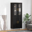 Highboard 2 stk. Sort eg 69,5 x 34 x 180 cm Konstrueret træ
