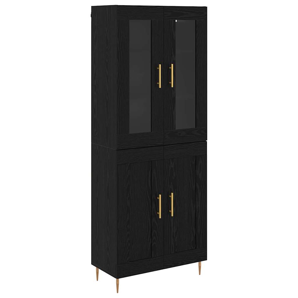 Highboard 2 stk. Sort eg 69,5 x 34 x 180 cm Konstrueret træ