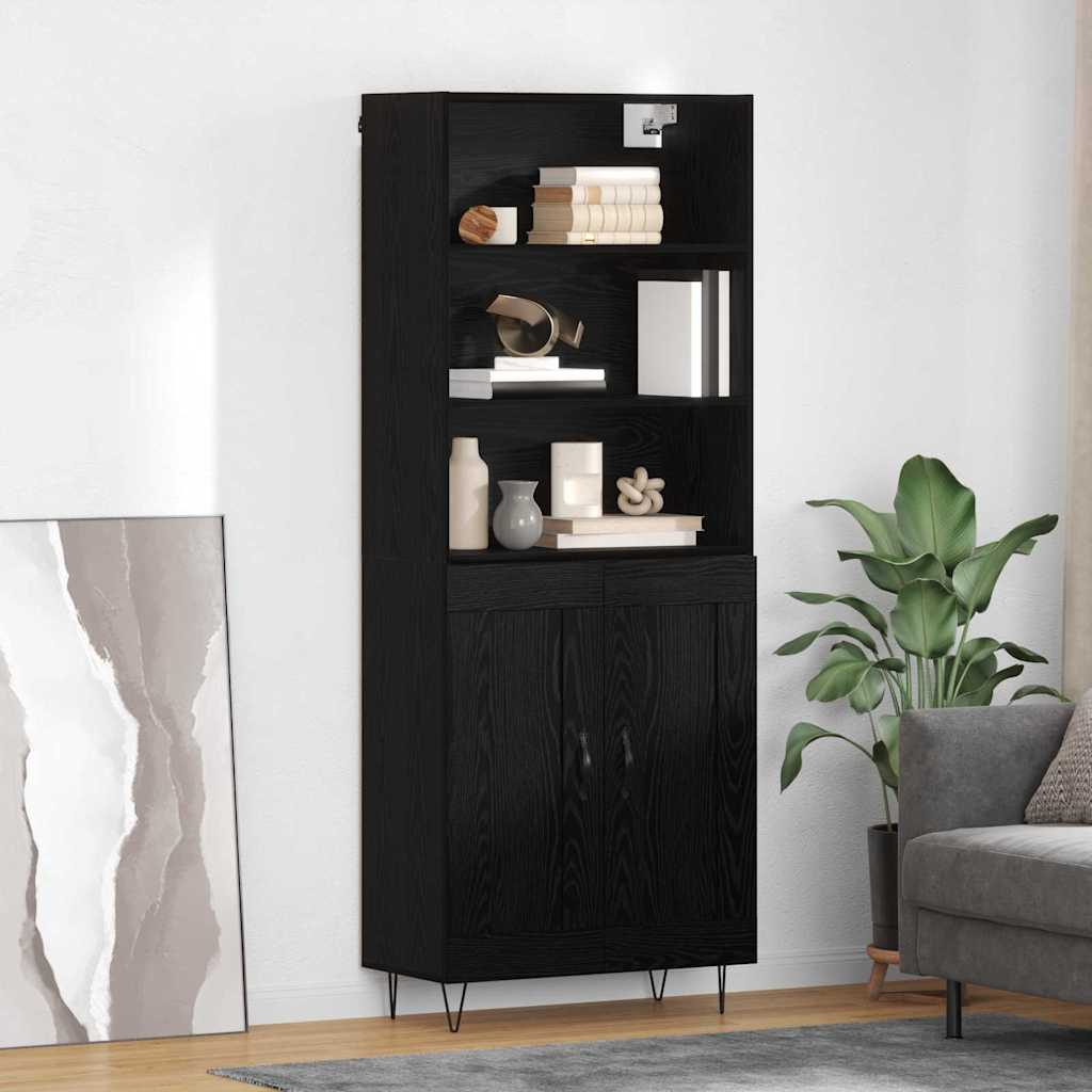 Highboard 2 stk. Sort eg 69,5 x 34 x 180 cm