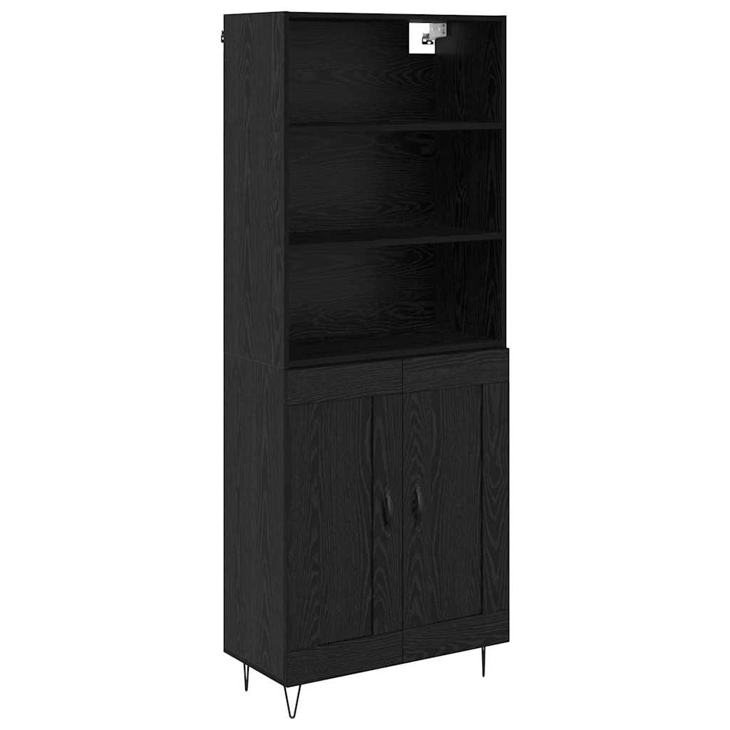 Highboard 2 stk. Sort eg 69,5 x 34 x 180 cm